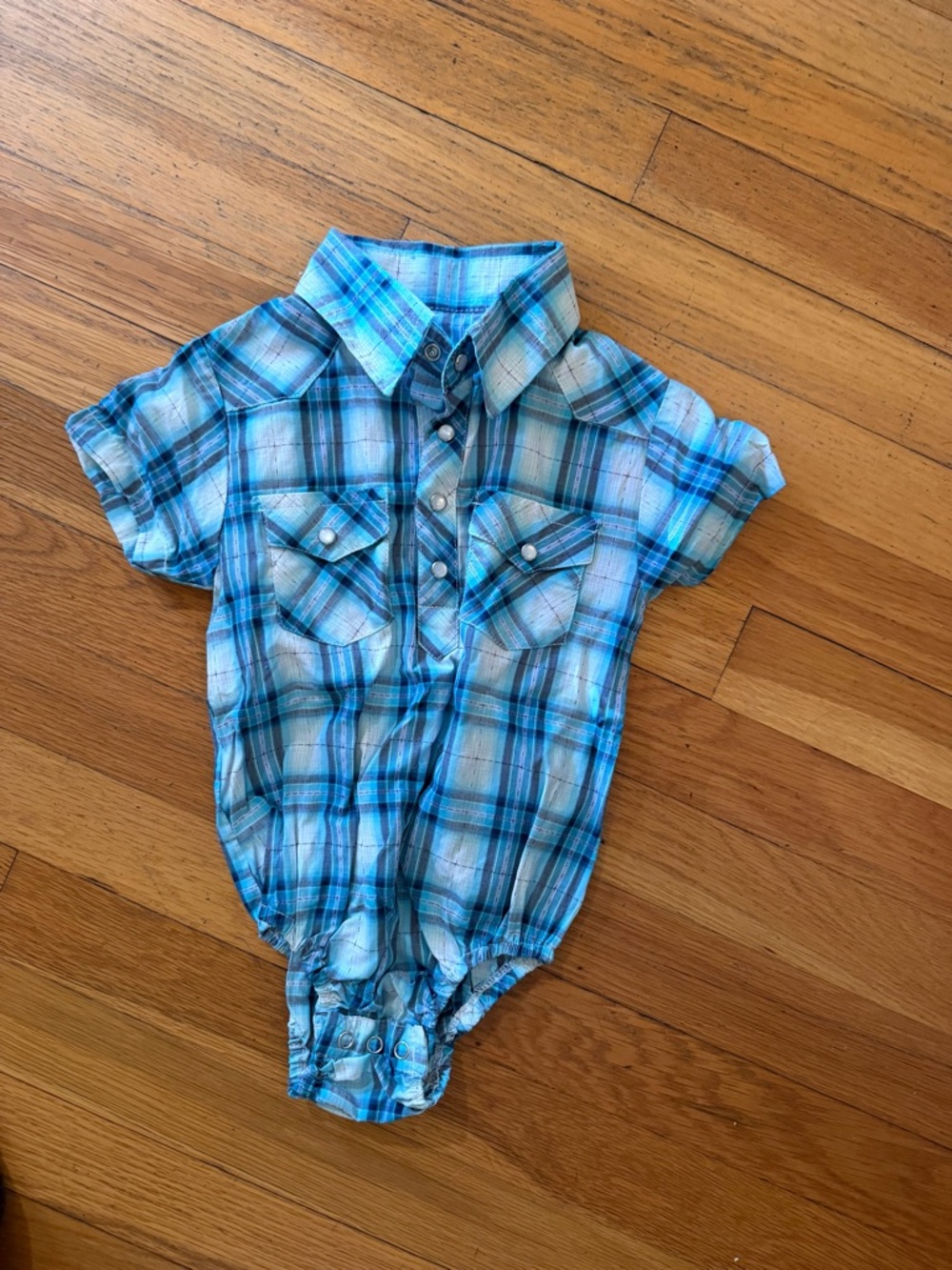 Western Set of Three —  Short-Sleeve Baby Bodysuit Shirt